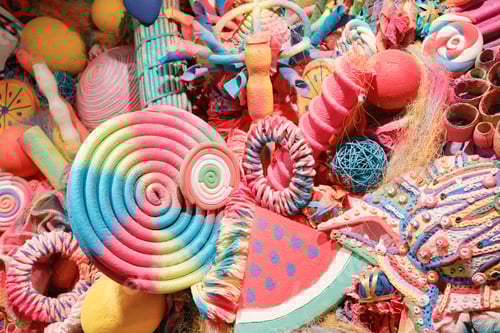 Preview: Festive children's decor in the form of sweets. Decorations for a children's party.