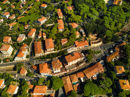 Preview: Top view of the city and the promenade located in Castiglioncello in Tuscany. Italy, Livorno