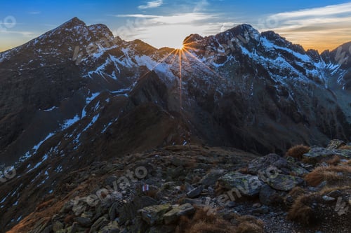 Preview: sunset over the Fagaras Mountains, Southern Carpathians