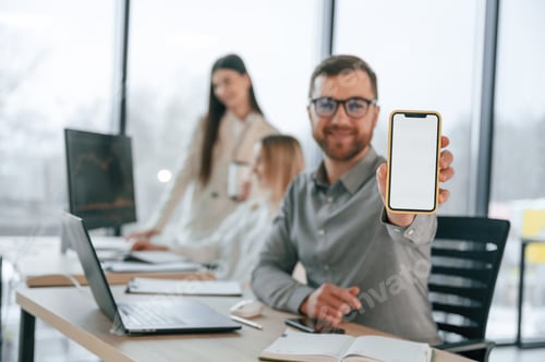 Preview: Successful team are working together in the office. Conception of business