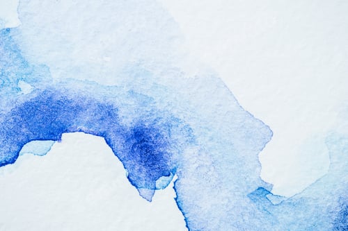Preview: creative blue watercolor painting on white paper