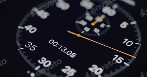 Preview: Stop watch on the digital tablet screen