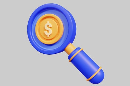 Vista previa: Lupa con moneda