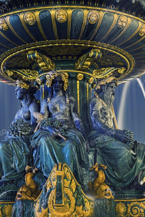 Preview: Fountain at Place de la Concorde in Paris France