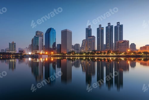 Preview: Bangkok Skyscrapers, Benjakiti Park, Thailand