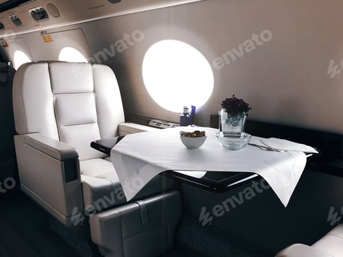 Preview: Interior of a private luxury jet
