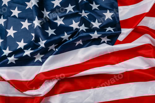 Preview: American Flag Close-Up with Stars and Stripes