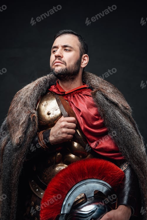Preview: Ancient roman general with fur and helmet