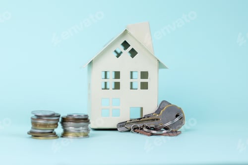 Preview: Financial Concept Of Home Buying Symbolizing Property Acquisition And The Cost Of New Home