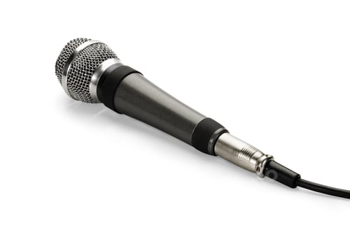 Preview: Microphone, isolated on white background