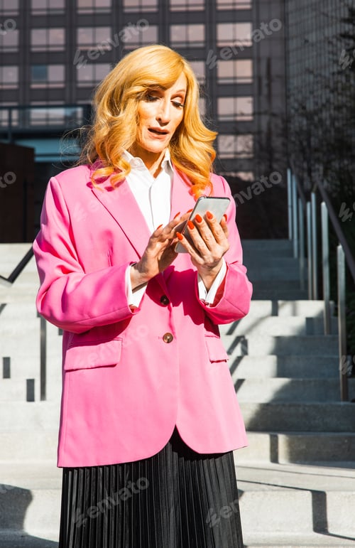 Preview: Transgender business woman lifestyle moments in downtown, Los angeles.