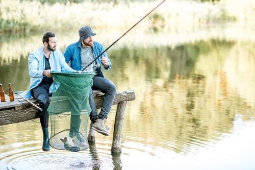 Preview: Men fishing on the lake