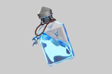 Preview: Blue Elixir Bottle with Rope Details