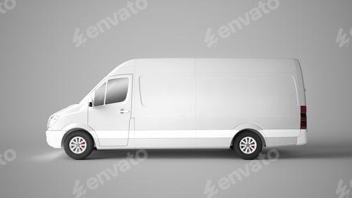 Preview: Van mockup isolated concept, Truck mock up