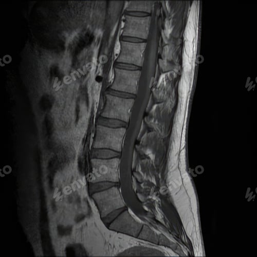 Preview: Magnetic resonance imaging showing healthy lumbar spine and spinal cord