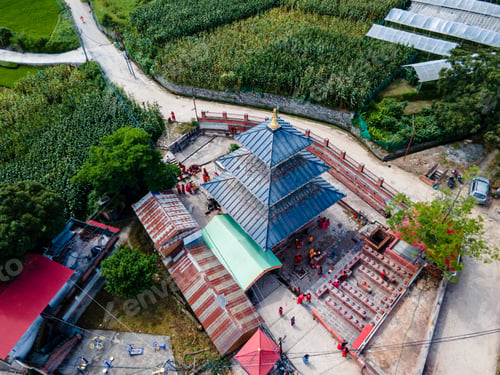 Preview: The aerial view of Gopaleshor Temple in kathmandu, Nepal
