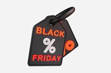 Preview: Black Friday Tags 3D Illustration