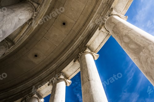 Preview: Looking Up At Columns At The Thomas Jefferson Memorial, Washington, Dc.