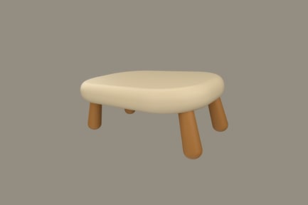 Preview: Coffee Table Icon 3D Illustration