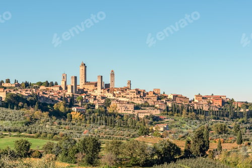 Preview: Italy, Tuscany, San Gimignano, townscape with gender towers