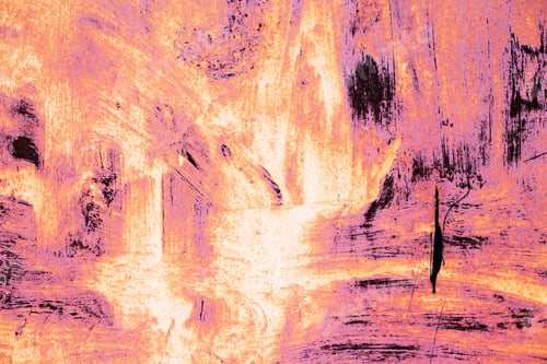 Preview: Brown and pink brush stroke painted abstract metal plate texture and background.