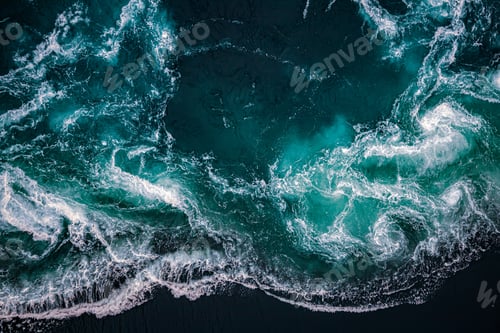 Preview: Waves of water of the river and the sea meet each other during high tide and low tide