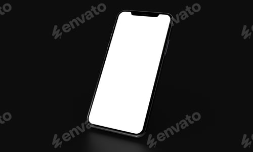 Preview: A smartphone mobile in 3d mockup
