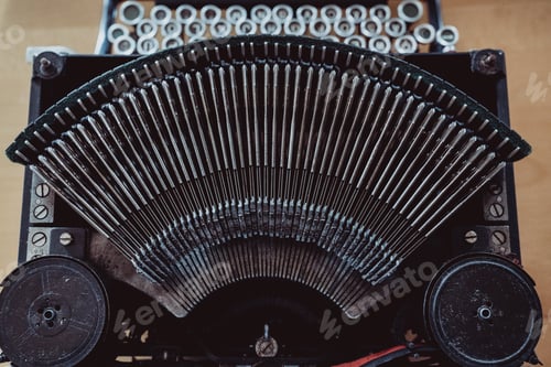 Preview: Closeup sorts of typewriter