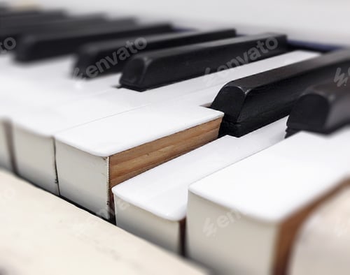 Preview: Close-up of some piano keys