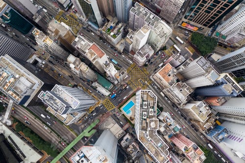 Preview: Top view of Hong Kong city