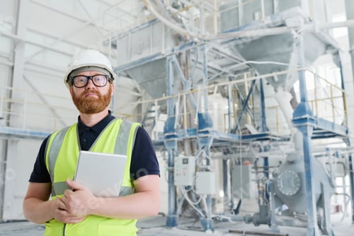 Preview: Young confident engineer or technician of modern production factory