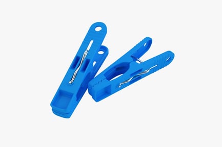 Preview: Blue Plastic Clothespin Set