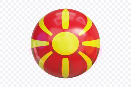 Preview: 3D North Macedonia Flag