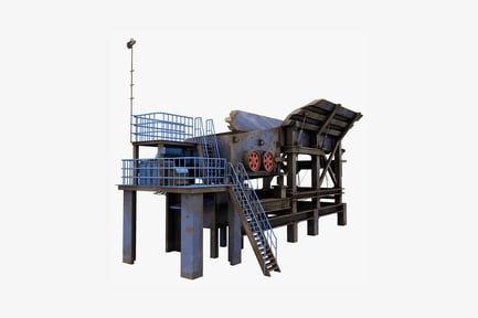 Preview: Industrial machine on raised platform with access ladder and control panel