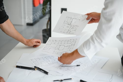 Preview: Engineers are helping to design work on blueprints and collaborate on structural