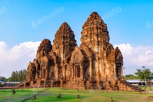 Preview: Phra Prang Sam Yot temple in Lopburi province, Thailand.