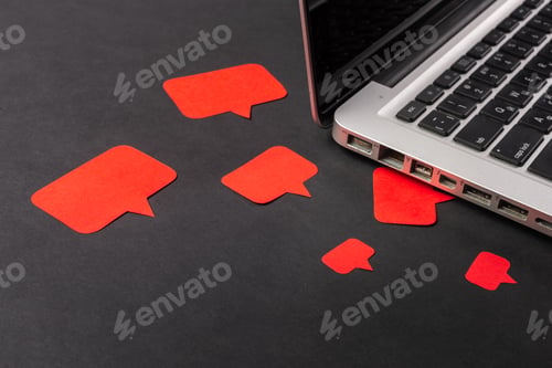 Preview: Notebook and comment boards with space for your writing on your desktop. View from above