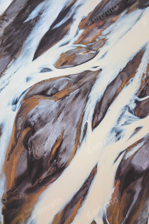 Preview: View of Icelandic glacial river flow