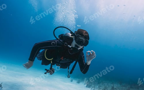Preview: scuba diver happy face in mexico