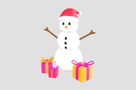Preview: 3D Gift Snowman
