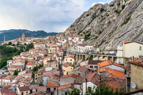 Preview: Aerial shot of Pietrapertosa, Basilicata, Italy