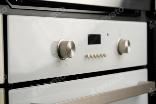 Preview: Modern oven mode control button close up