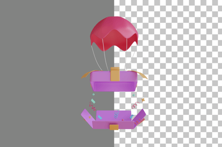 Preview: Parachute Gift 3D Icon