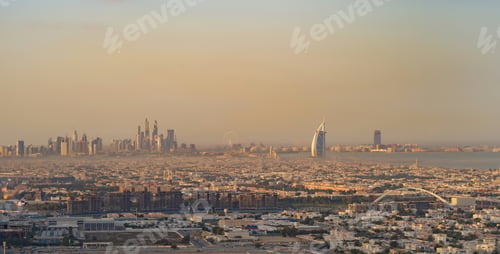 Preview: Dubai Downtown skyline, United Arab Emirates or UAE. Urban city.