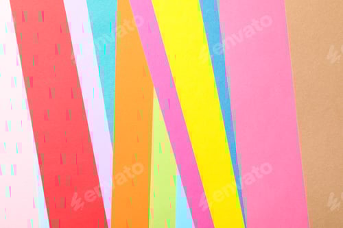 Preview: Multicolored background made of sheets, top view. Abstract background