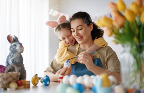 Preview: family preparing for Easter