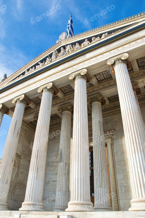 Preview: National and Kapodistrian University. Wonderful neoclassical architecture. Athens, Greece.