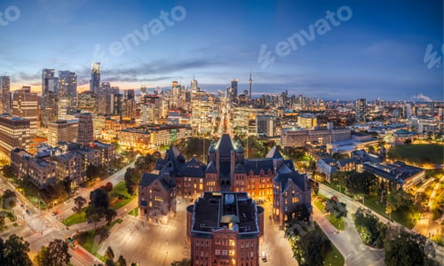 Preview: Toronto, Ontario, Canada Skyline at Twilight