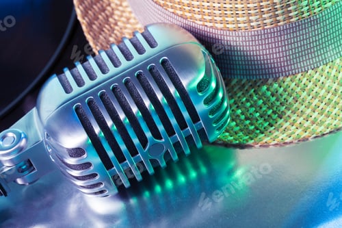 Preview: microphone and segment of vinyl record
