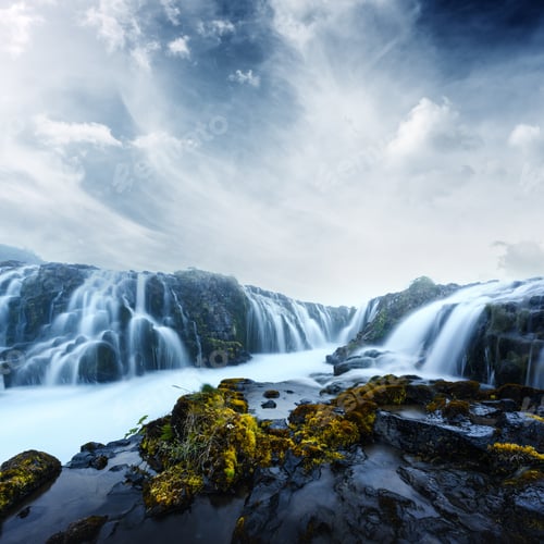 Preview: Bruarfoss waterfall in summer time